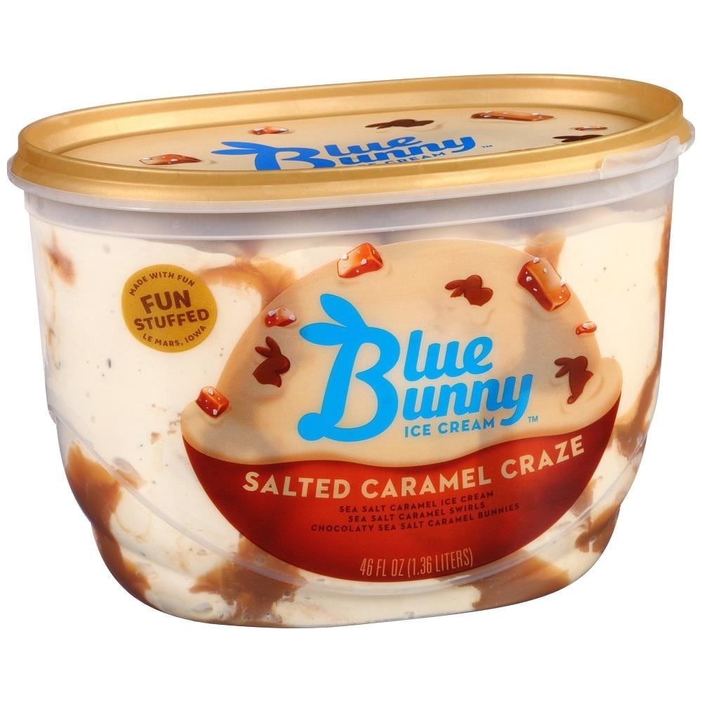 slide 1 of 1, Blue Bunny Signature Salted Caramel Craze Ice Cream, 46 fl oz