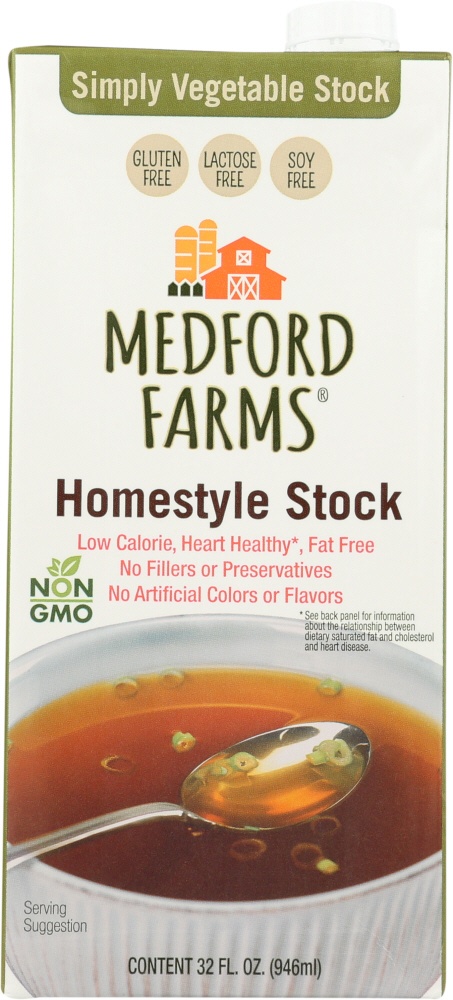 slide 1 of 1, Medford Farms Stock, Vegetable, Homestyle, 32 fl oz