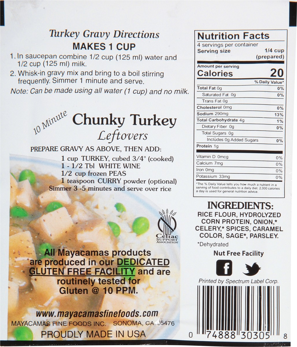 slide 7 of 9, Mayacamas Gluten Free Vegetarian Turkey Flavored Gravy Mix 0.85 oz, 0.85 oz