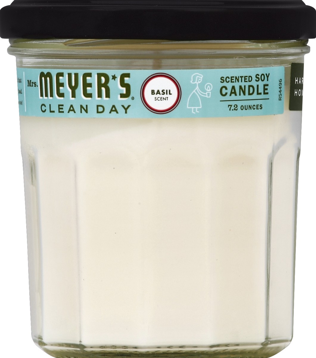slide 1 of 2, Mrs. Meyer's Clean Day Scented Soy Candle, Large, Basil Scent, 7.2 Ounce Candle, 7.2 oz