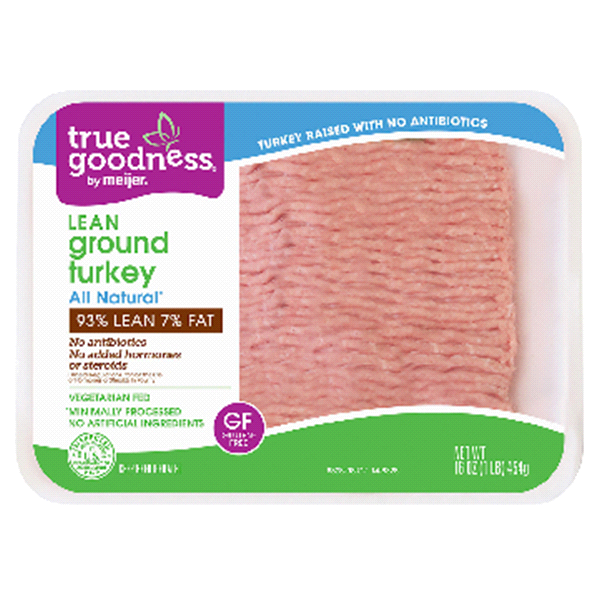 slide 1 of 1, True Goodness Antibiotic Free Ground Turkey 93/7, 16 oz