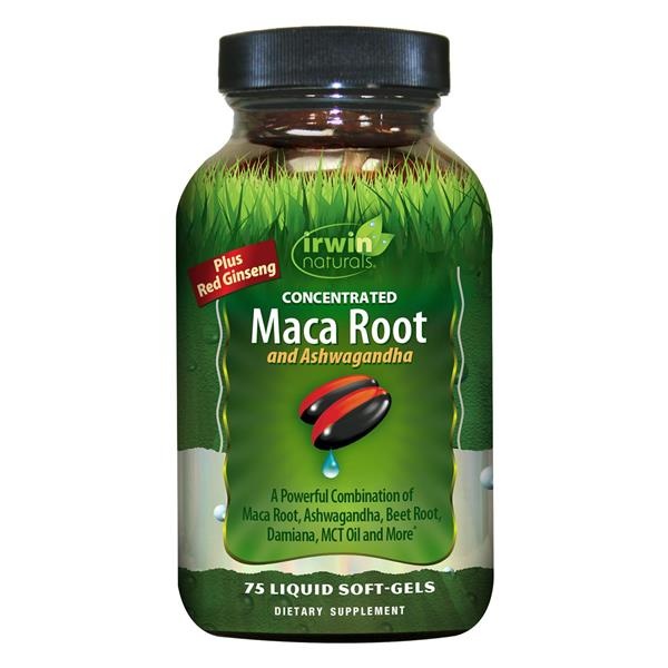 slide 1 of 1, Irwin Naturals Concentrated Maca Root And Ashwagandha, 75 ct