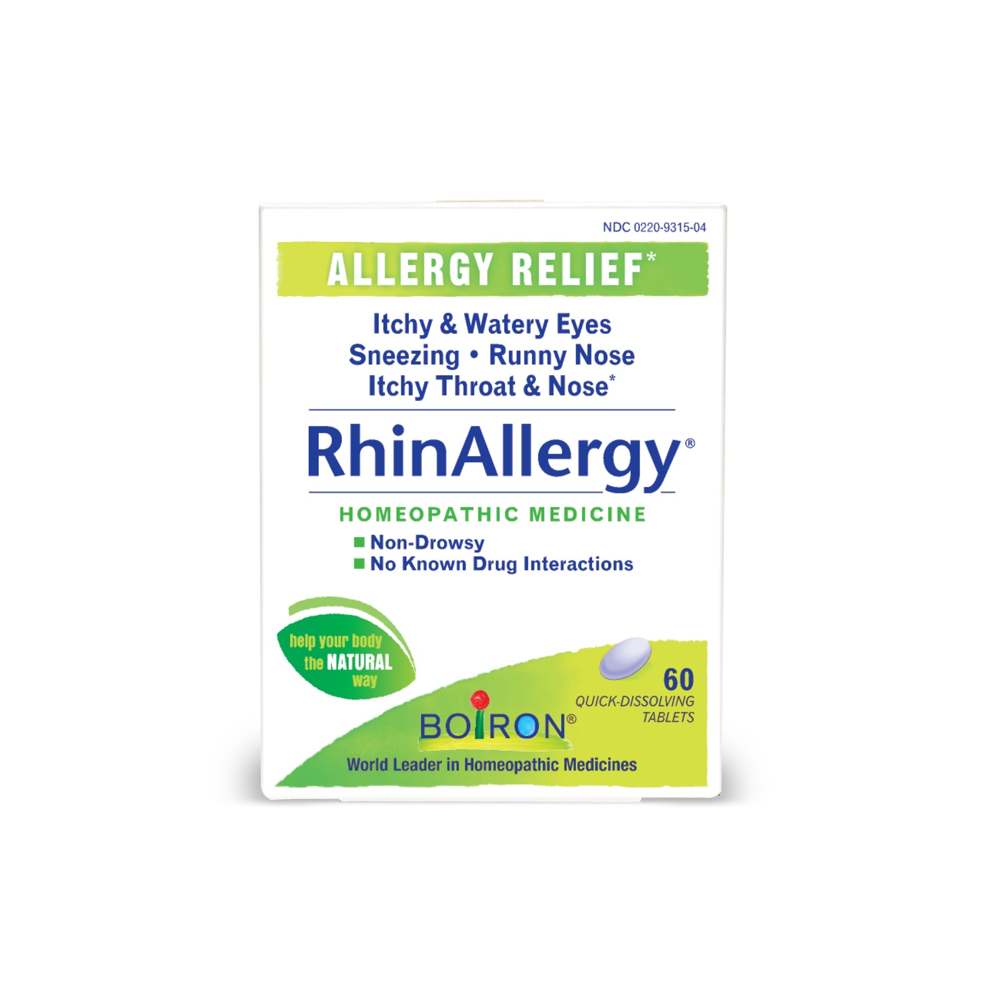 slide 1 of 1, Boiron RhinAllergy Allergy Relief, 60 ct
