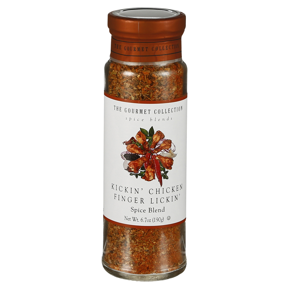 slide 1 of 1, The Gourmet Collection Kickin' Chicken Finger Lickin' Spice Blend, 6.7 oz