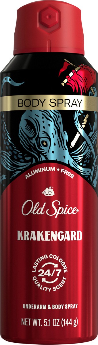 slide 2 of 3, Old Spice Aluminum Free Body Spray for Men, Krakengard, 5.1 Oz, 5.1 oz