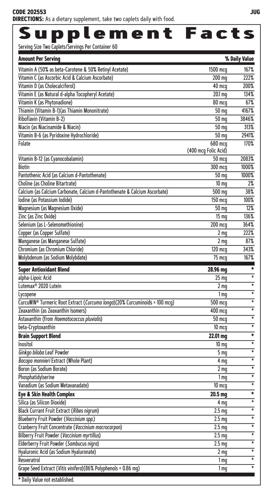 slide 3 of 3, GNC Women's 50+ Multi Caplets, 60 ct