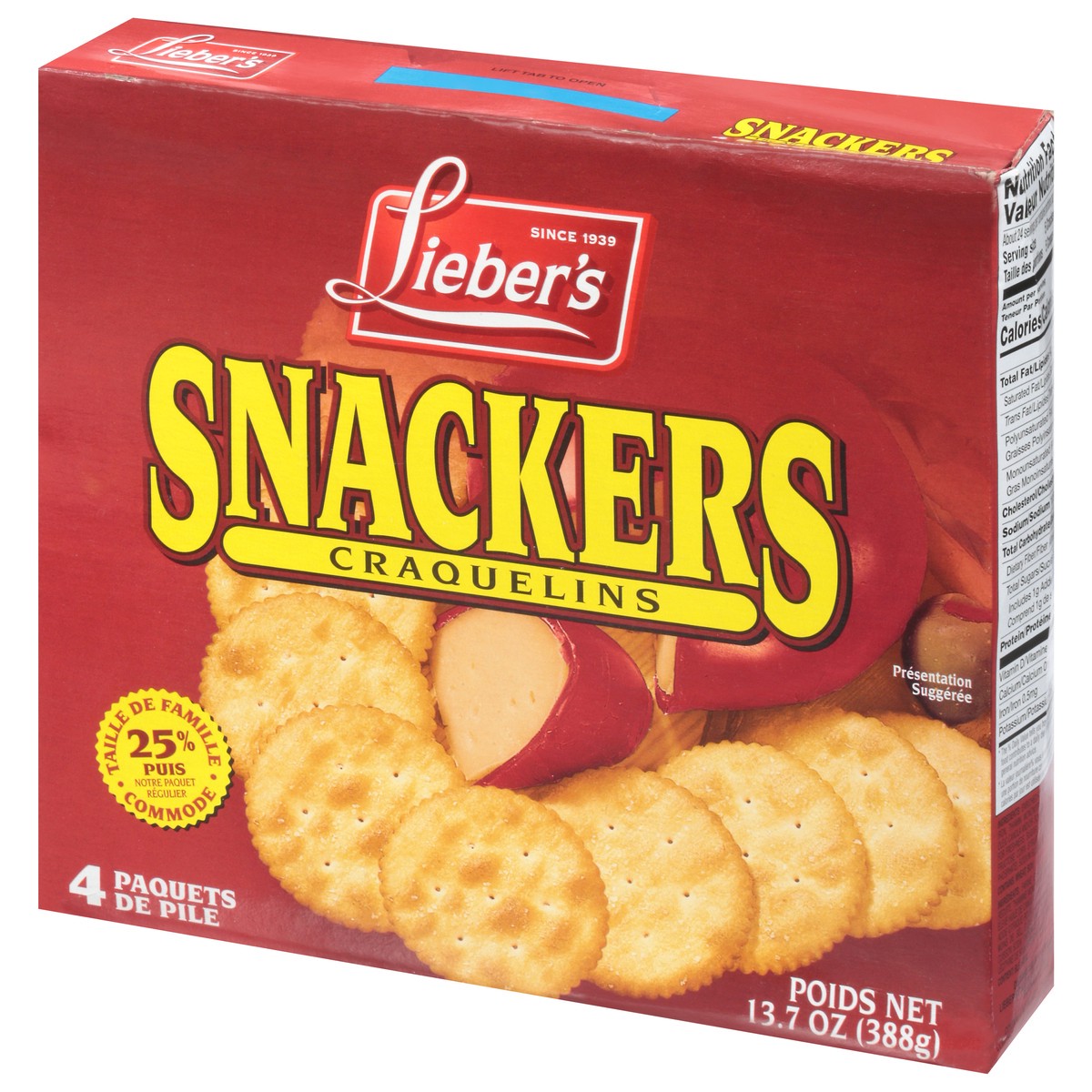 slide 5 of 9, Lieber's Snackers The All Purpose Cracker 4 ea, 13.7 oz