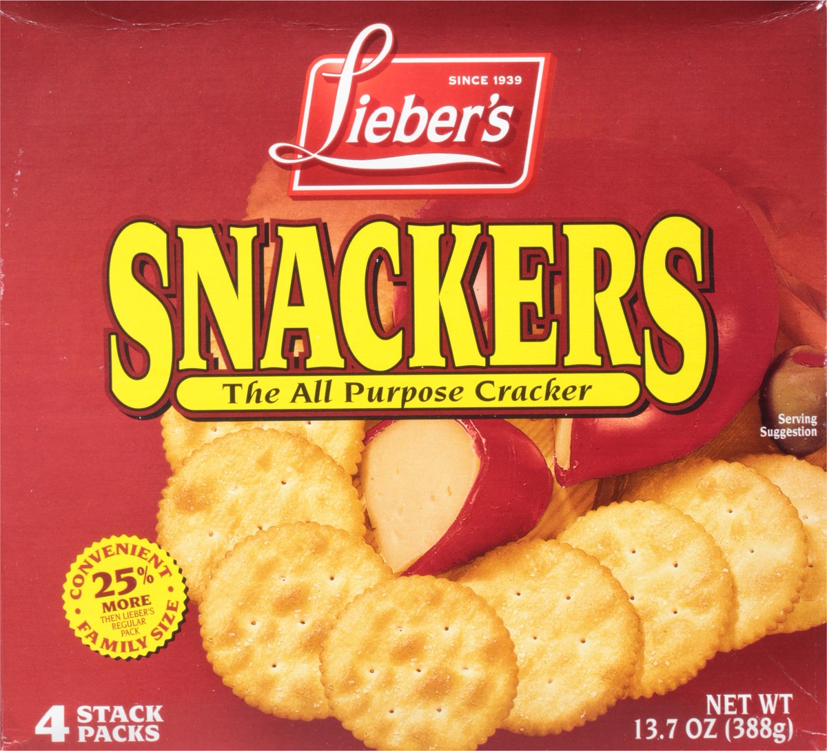 slide 7 of 9, Lieber's Snackers The All Purpose Cracker 4 ea, 13.7 oz