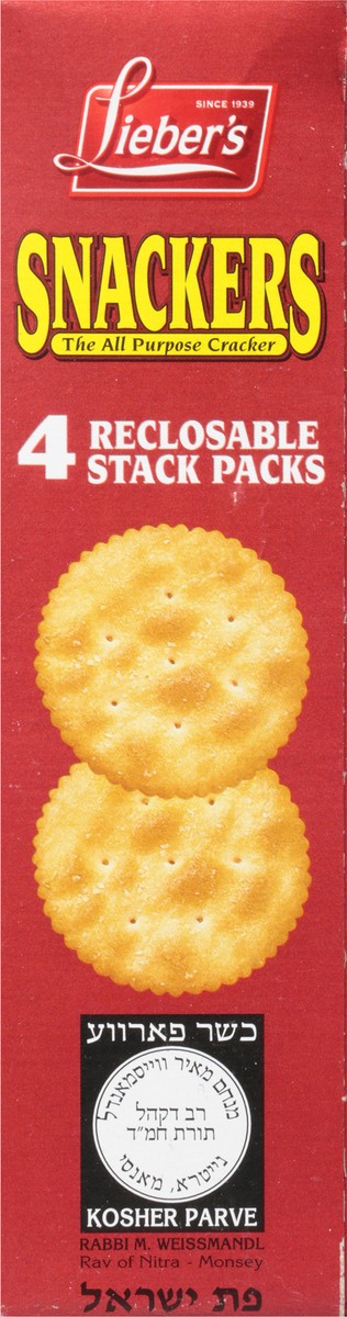 slide 8 of 9, Lieber's Snackers The All Purpose Cracker 4 ea, 13.7 oz