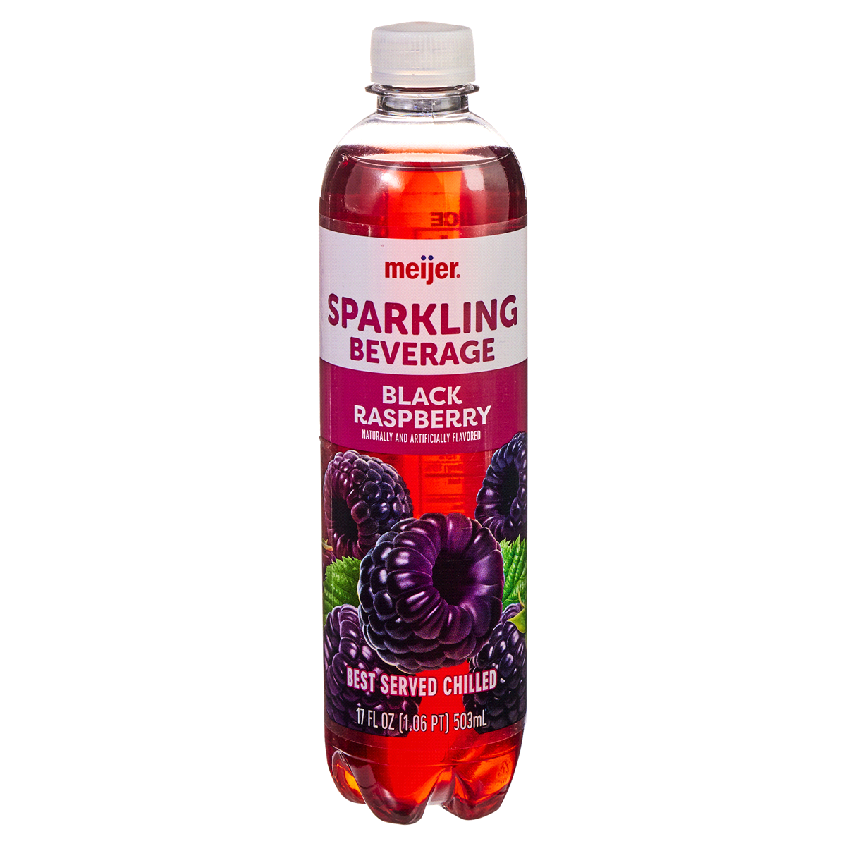 slide 1 of 29, Meijer Sparkling Black Raspberry Beverage - 17 oz, 17 oz