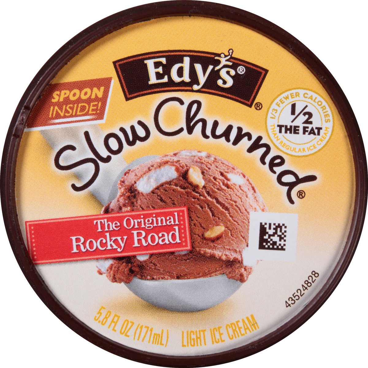 slide 2 of 6, Edy's Slow Churned The Original Rocky Road Light Ice Cream, 5.8 fl oz