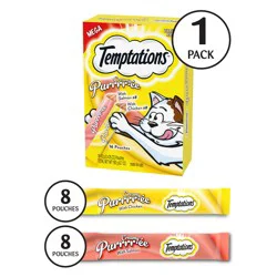 Temptations Creamy Purrrr-ee Variety Pack Mega Treats for Cats Variety Pack 16 - 0.425 oz Pouches
