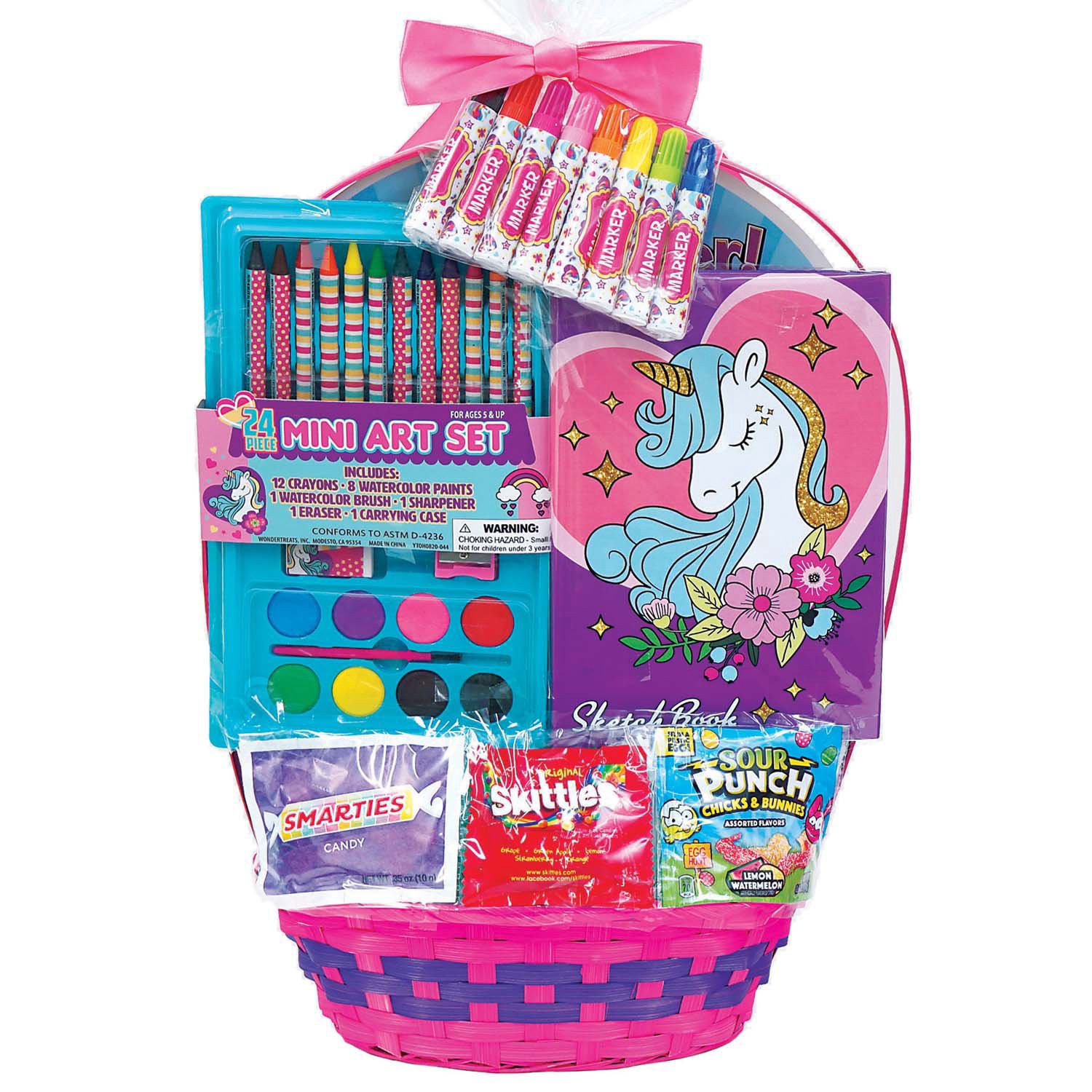 slide 1 of 1, Wonder Treats Assorted Art Easter Basket, Medium, 1 ct