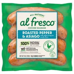 Al Fresco Roasted Pepper & Asiago Chicken Sausage, 11 oz