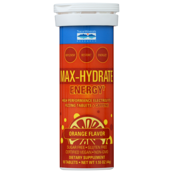 slide 1 of 1, Trace Minerals Max Hydrate Energy Tube, 1.55 oz