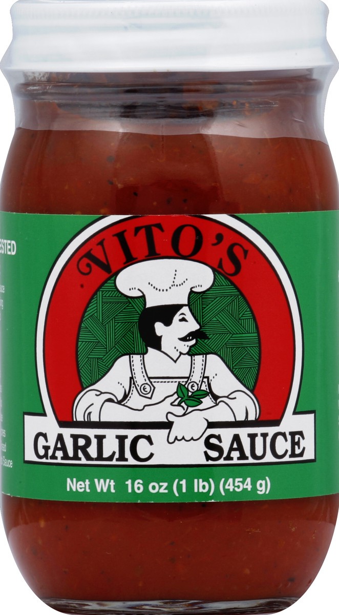 slide 2 of 2, Vitos Garlic Sauce - 16 oz, 16 oz
