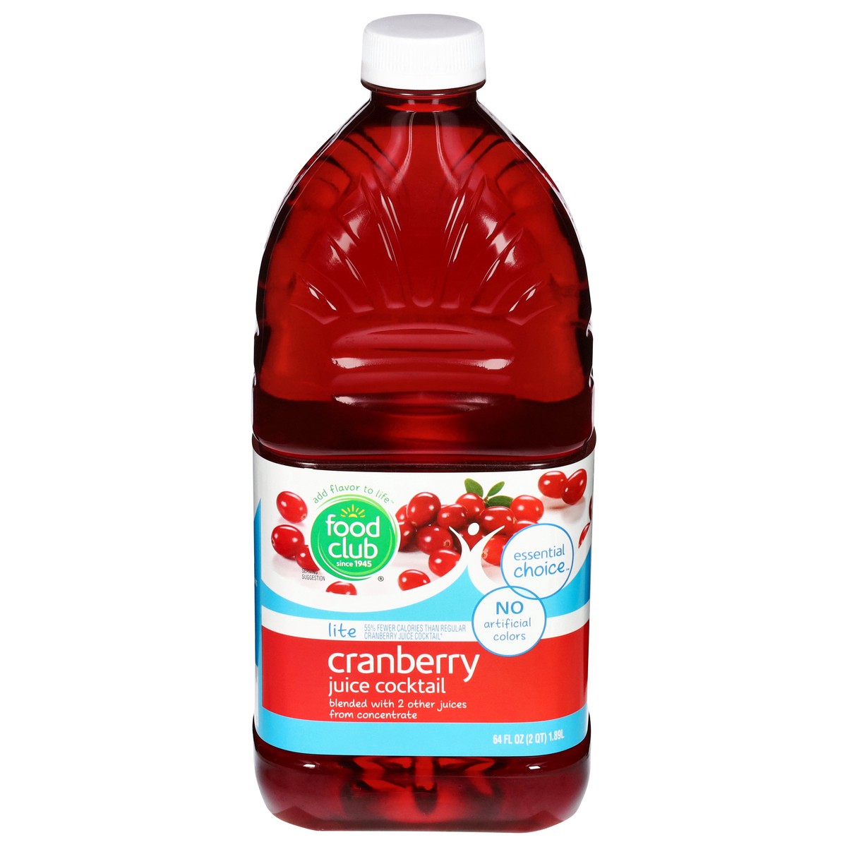 slide 8 of 15, Food Club Lite Cranberry Juice Cocktail - 64 fl oz, 64 fl oz