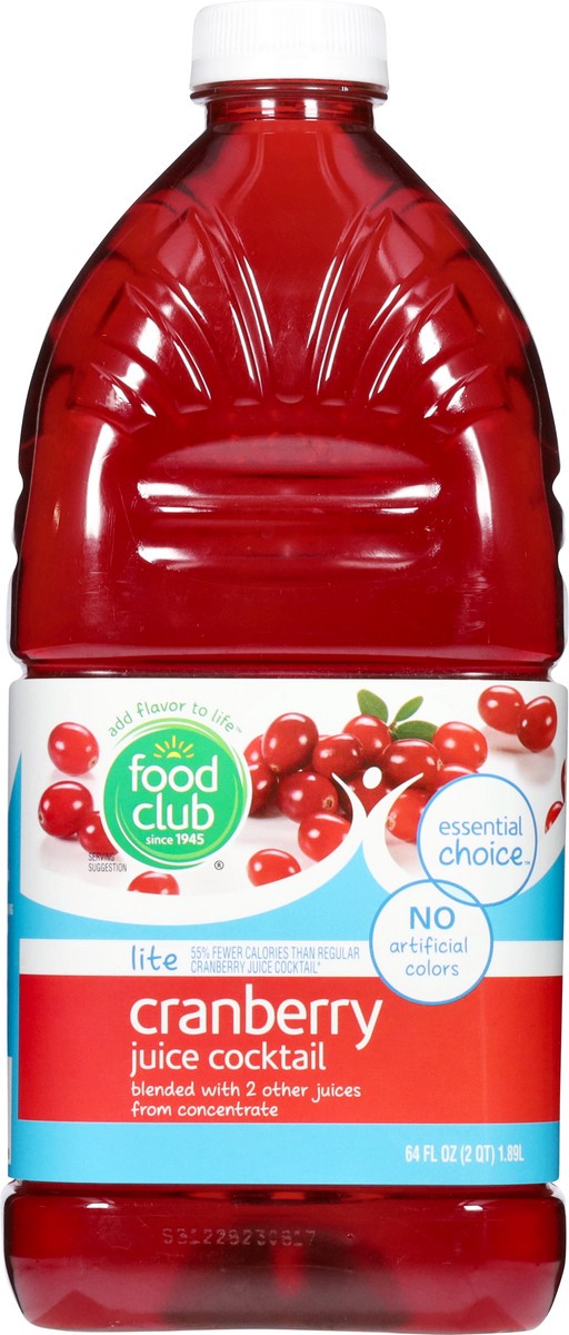 slide 11 of 15, Food Club Lite Cranberry Juice Cocktail - 64 fl oz, 64 fl oz