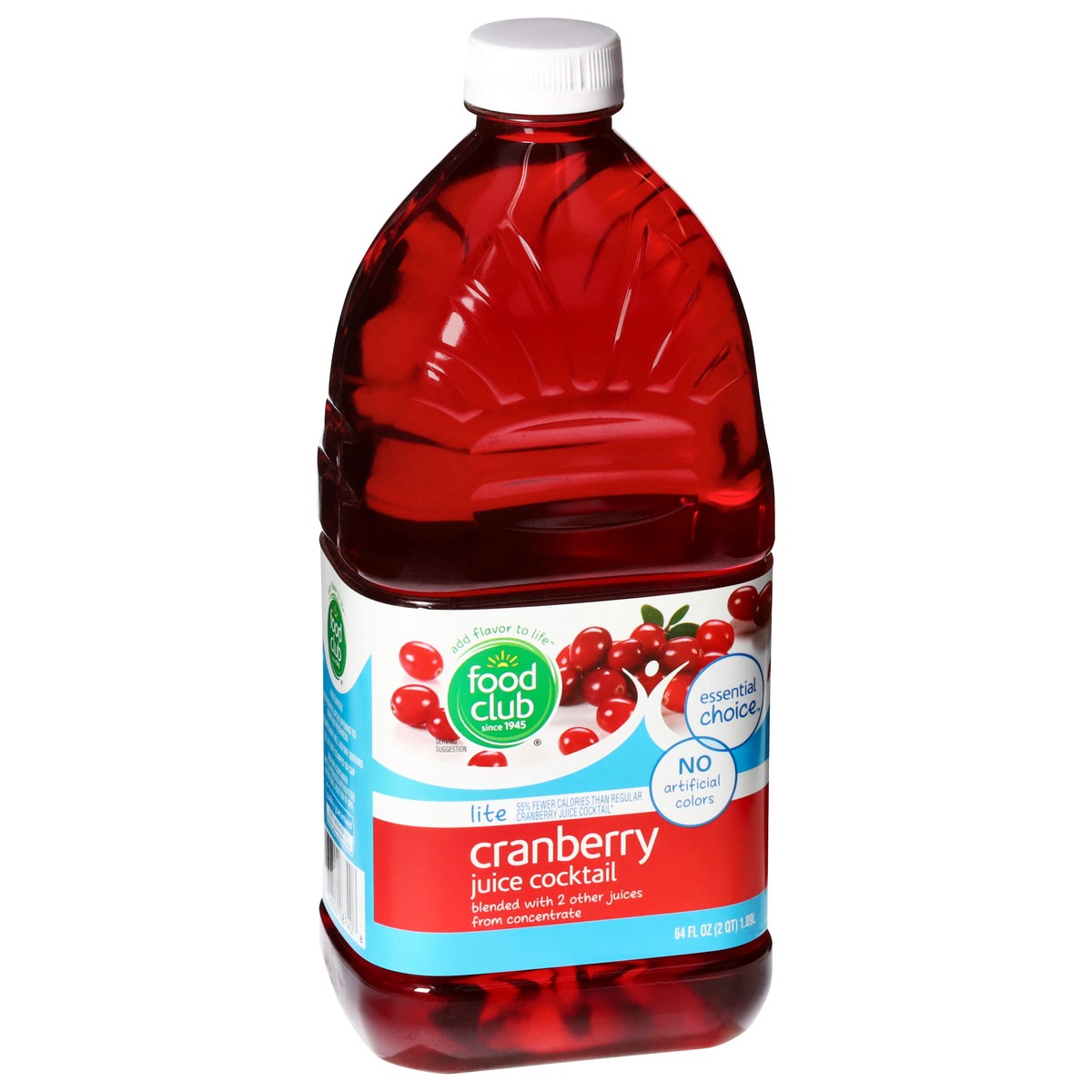 slide 5 of 15, Food Club Lite Cranberry Juice Cocktail - 64 fl oz, 64 fl oz