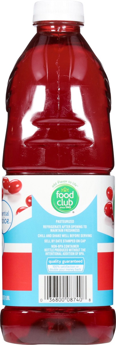 slide 10 of 15, Food Club Lite Cranberry Juice Cocktail - 64 fl oz, 64 fl oz