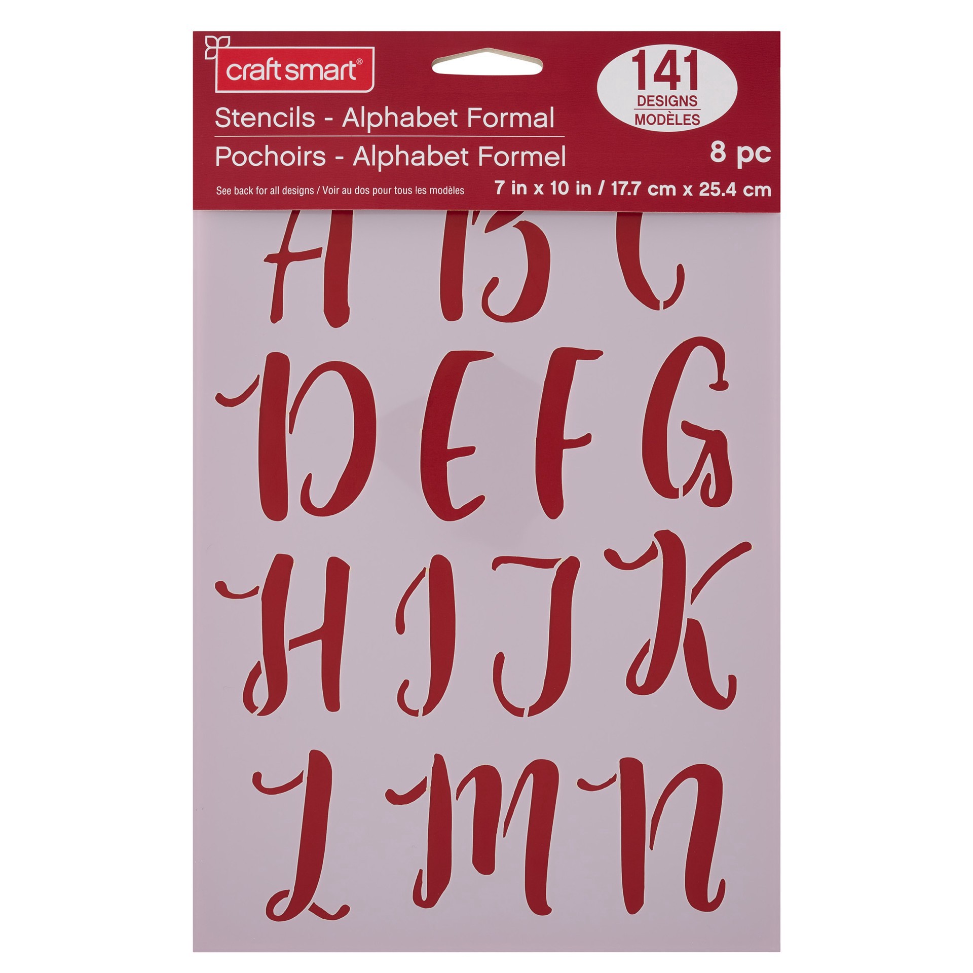 slide 3 of 4, 2" Formal Alphabet Stencils By Craft Smart, 2 in