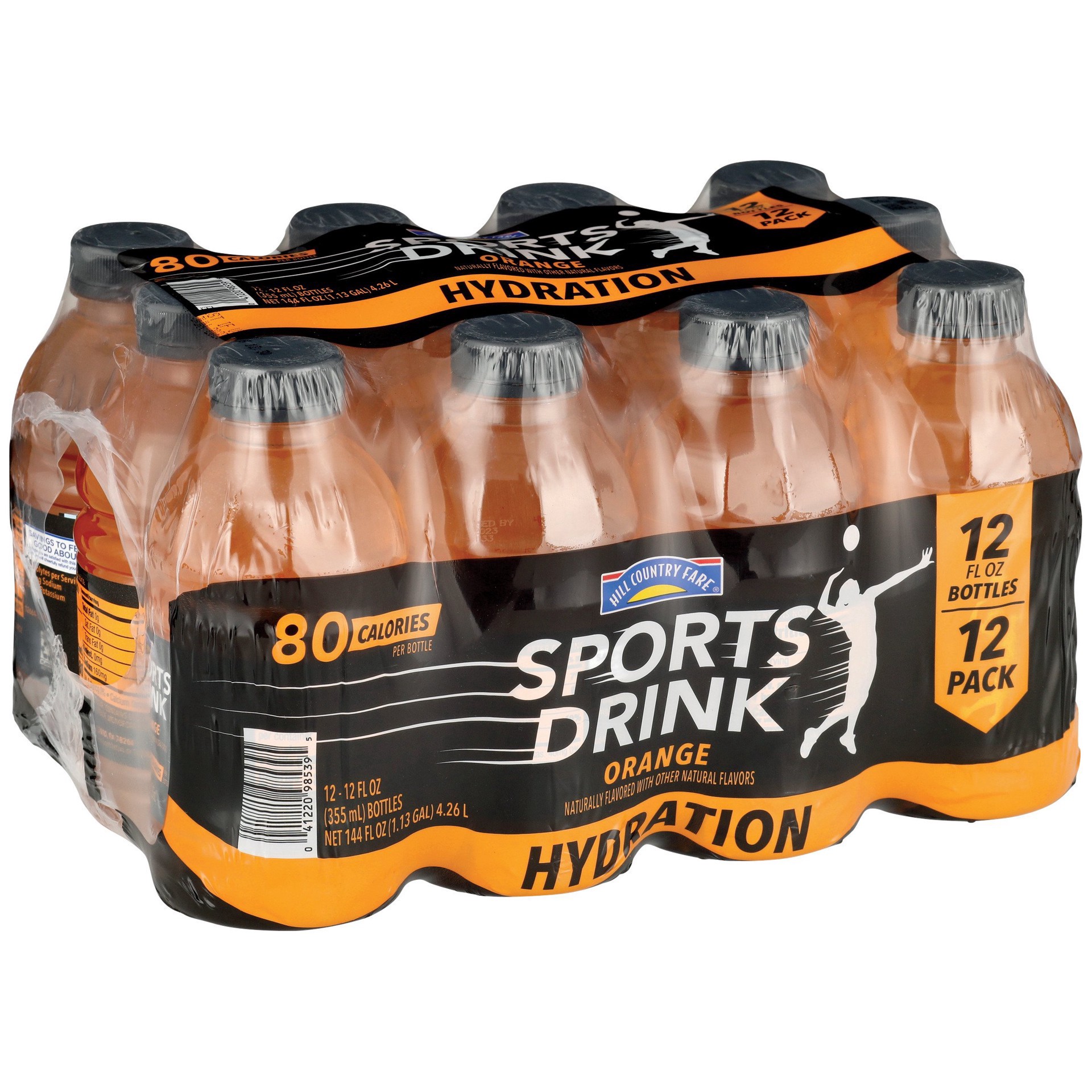 slide 1 of 1, Hill Country Fare Orange Sports Drink 12 pk Bottles, 12 oz
