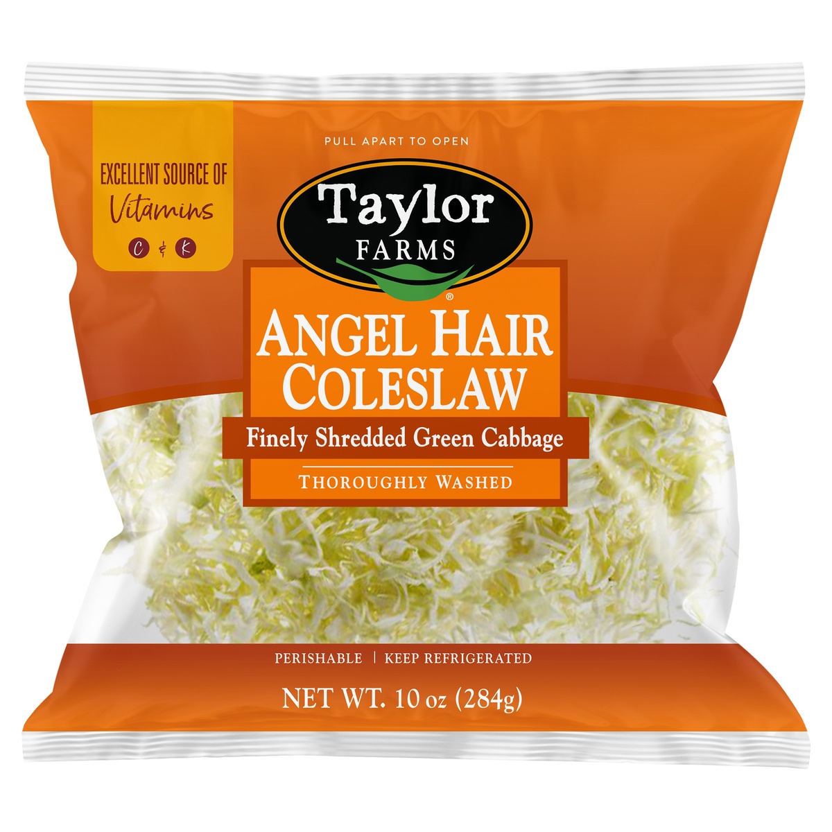 slide 1 of 1, Taylor Farms Angel Hair Coleslaw, 10 oz