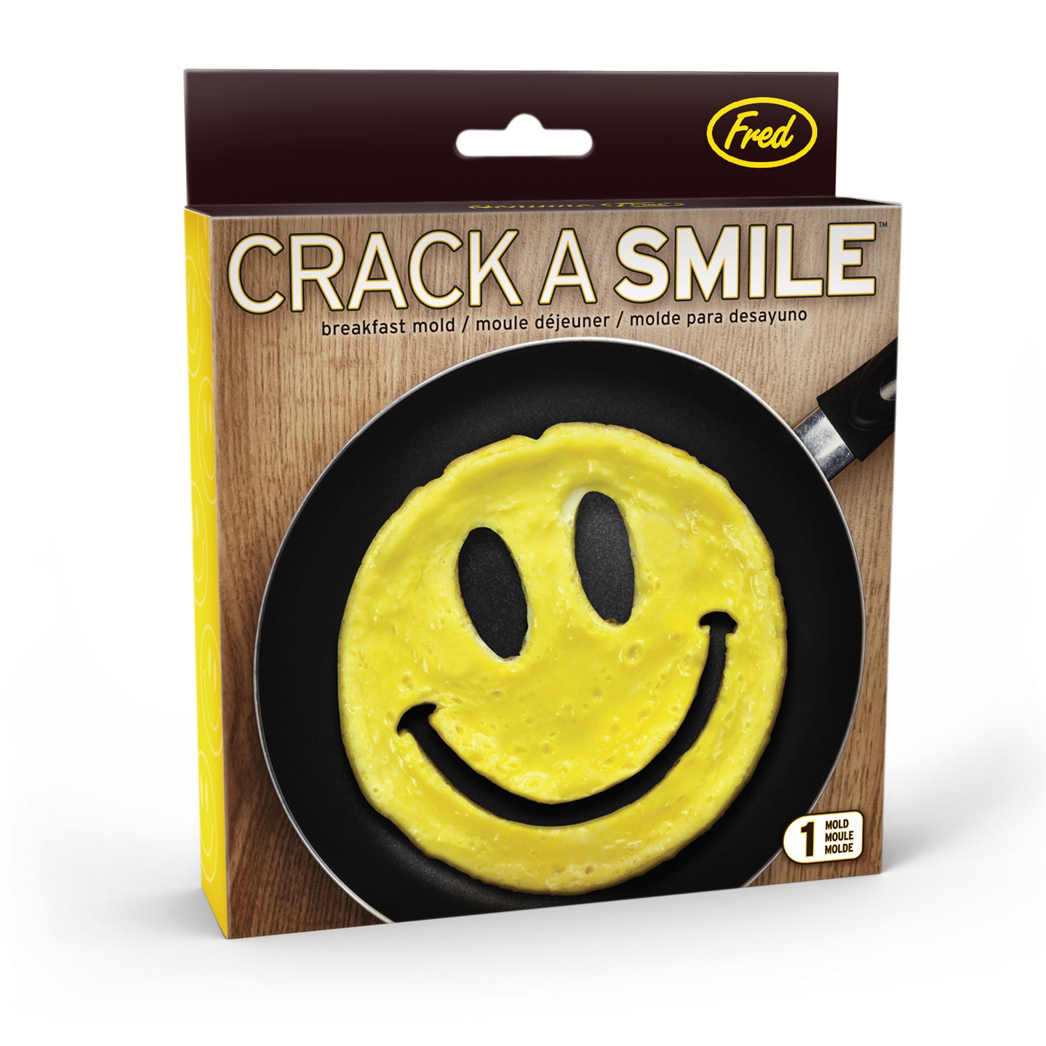 slide 1 of 1, Fred Crack-a-Smile Silicone Egg Mold, 1 ct