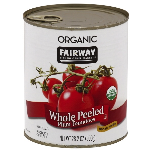 slide 1 of 1, Fairway Organic Whole Peeled Tomatoes, 28.2 oz