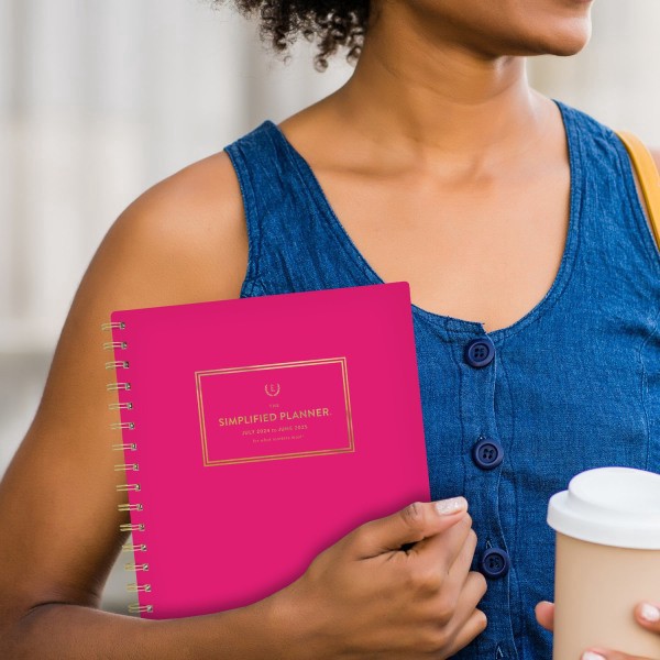 slide 6 of 8, 2024-2025 At-A-Glance Simplified By Emily Ley Weekly/Monthly Academic Planner, 7"" X 8-3/4"", Pink, July 2024 To June 2025, El27-805A, 1 ct