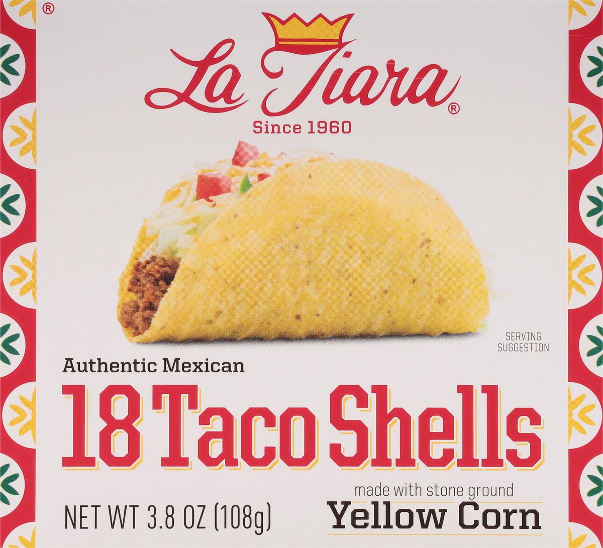 slide 4 of 9, La Tiara Taco Shells, 18 ct