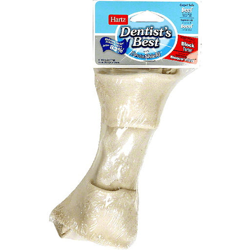 slide 1 of 1, Hartz Dentist's Best Dental Rawhide Chew With Denta Shield Beef Flavored Large Dogs, 1 ct