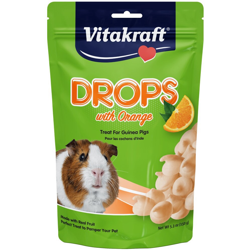 slide 1 of 4, Vitakraft Guinea Pig Drops with Orange, 5.3 oz