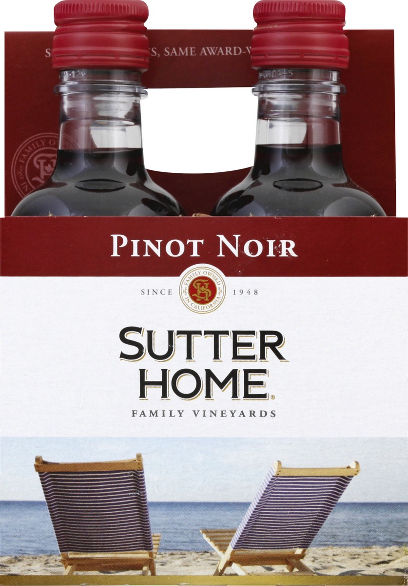 slide 1 of 4, Sutter Home Pinot Noir 4 ea, 187 ml