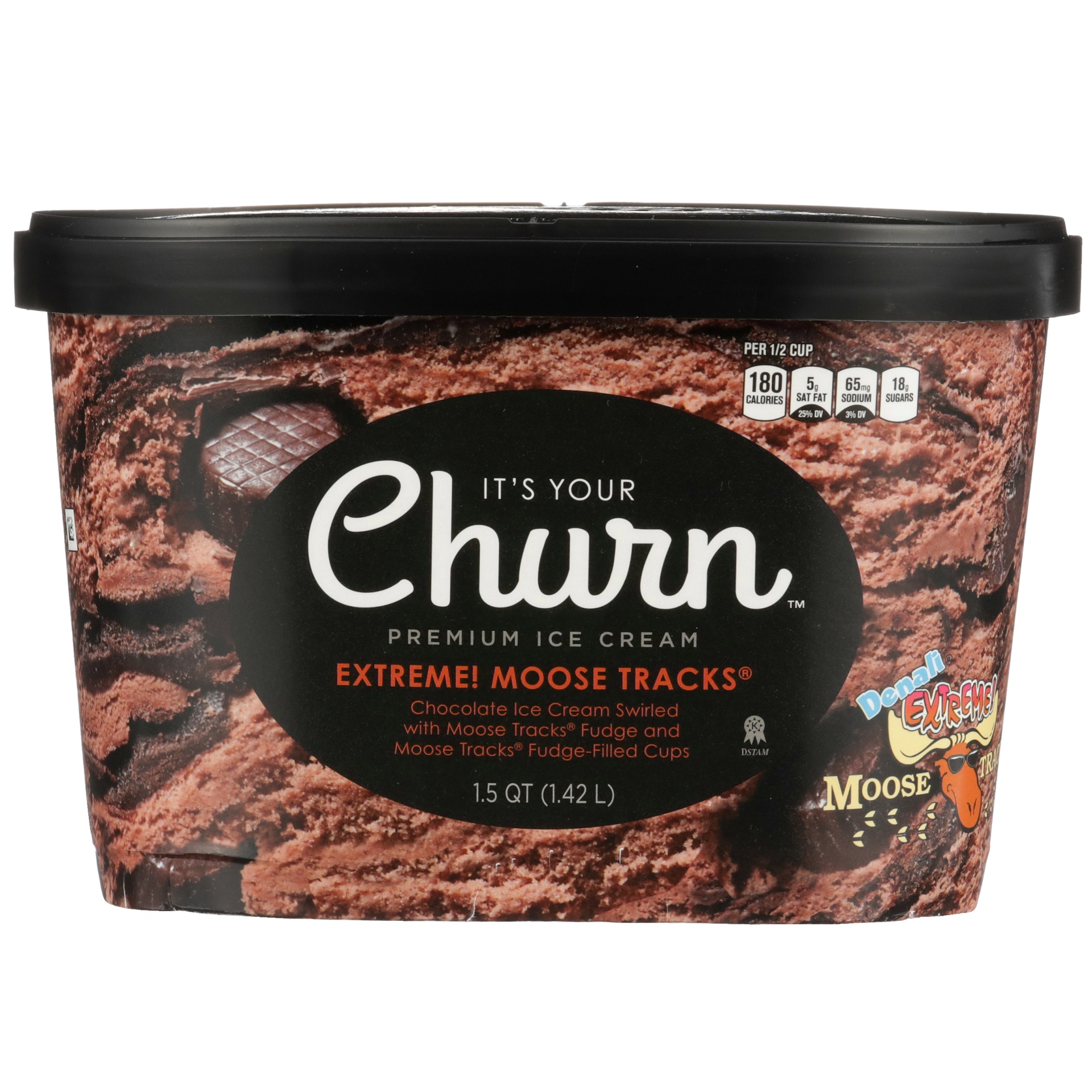 slide 1 of 6, It's Your Churn Premium Ice Cream Extreme! Moose Tracks, 1.5 qt