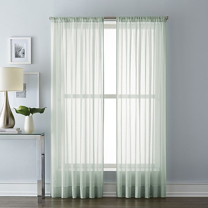 slide 1 of 1, Wamsutta Sheer Window Curtain Panel - Mint, 84 in