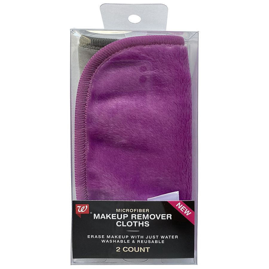 slide 1 of 2, Walgreens Microfiber Makeup Remover Cloths, 2 ct