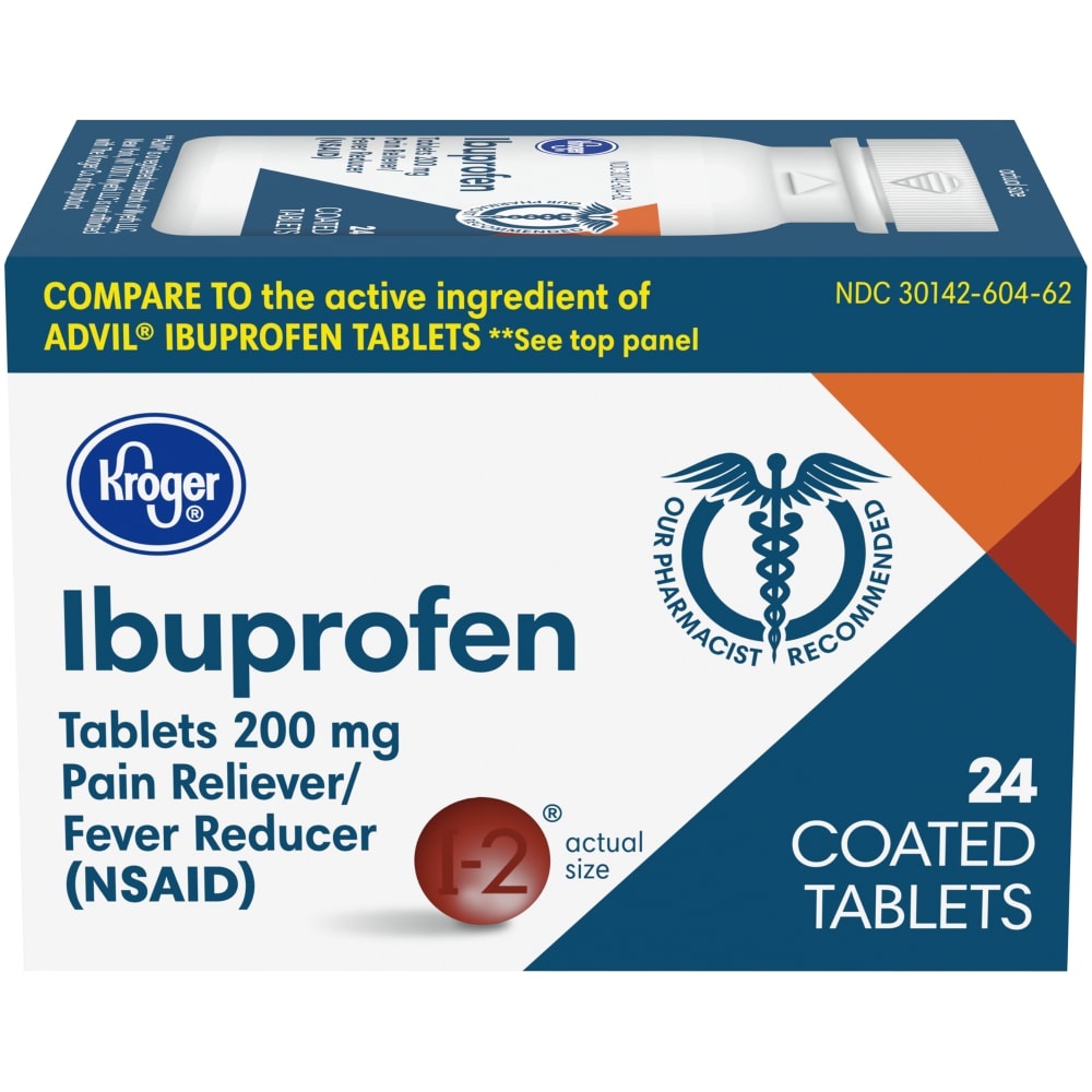slide 1 of 1, Kroger Ibuprofen Tablets, 24 ct