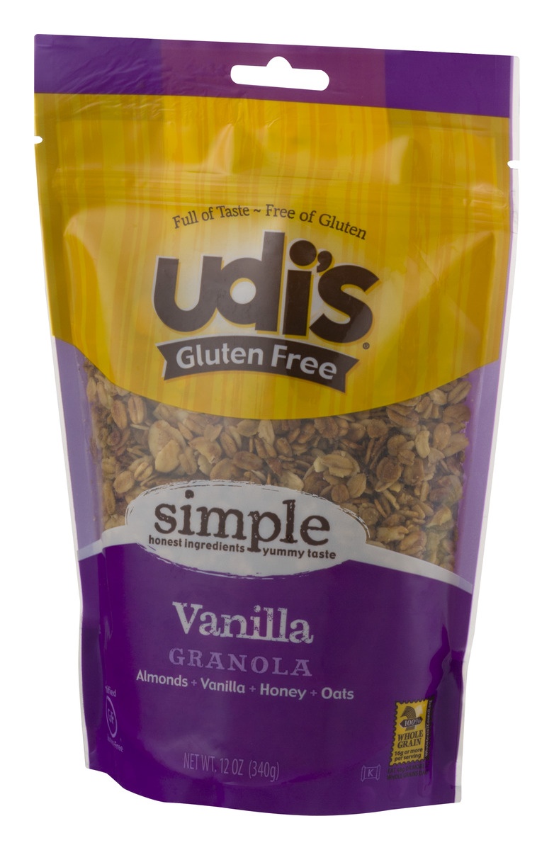 slide 4 of 9, Udi's Gluten Free Vanilla Granola, 12 oz
