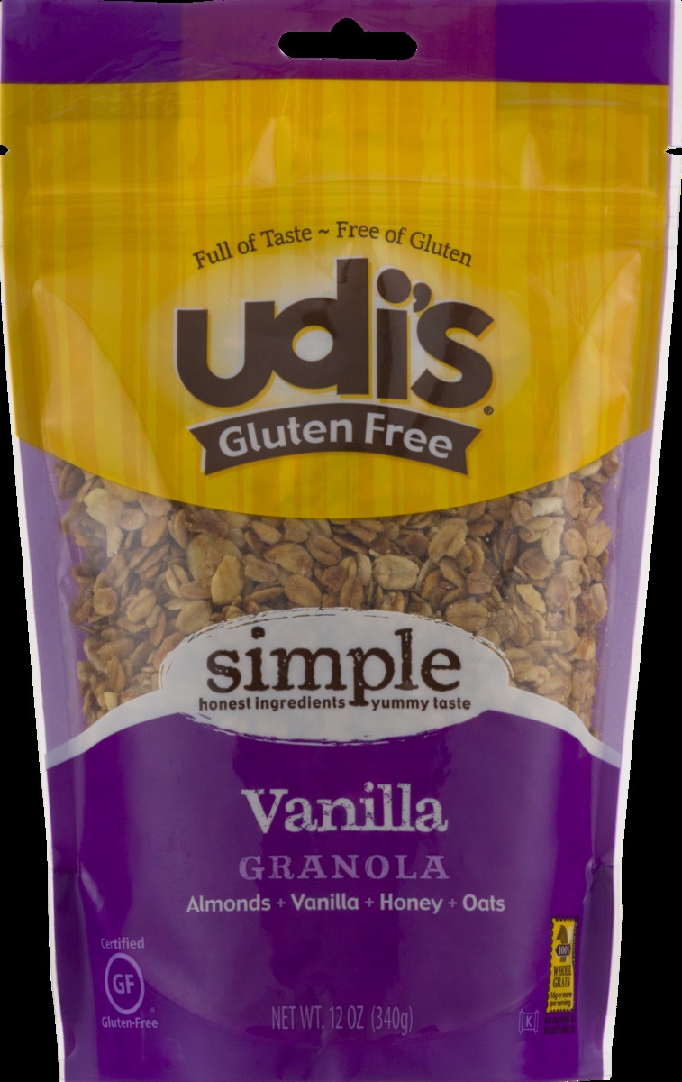 slide 8 of 9, Udi's Gluten Free Vanilla Granola, 12 oz