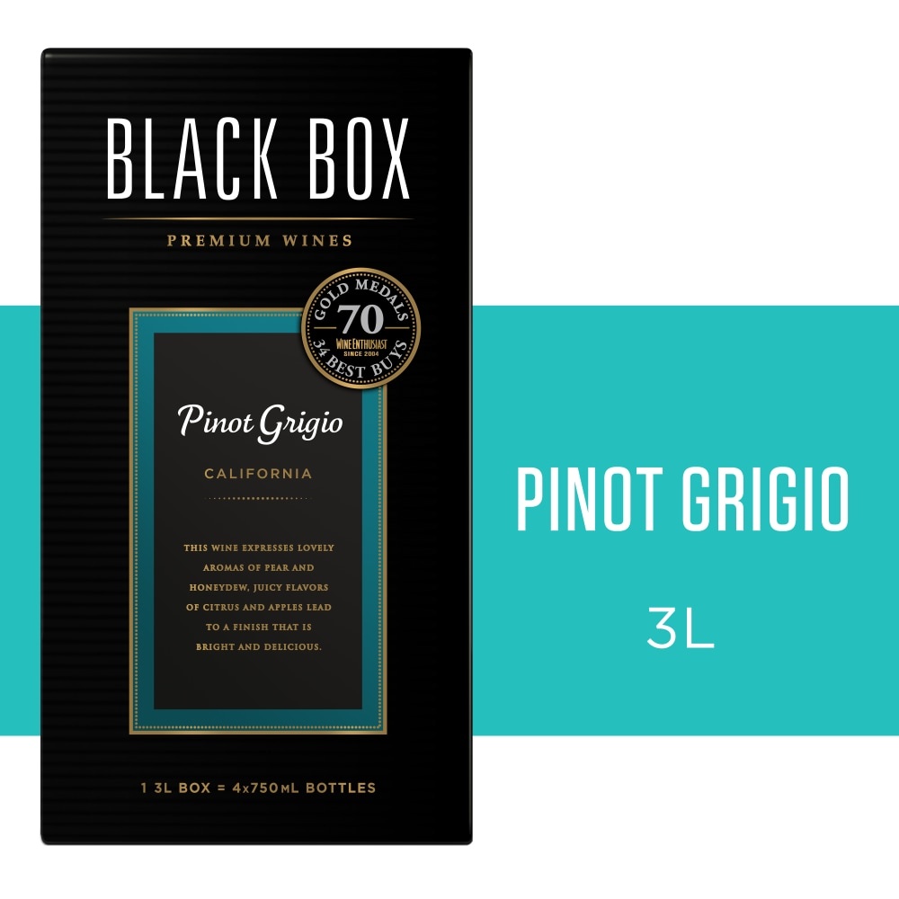 slide 1 of 3, Black Box Pinot Grigio White Wine - 3L Box Wine, 3 liter