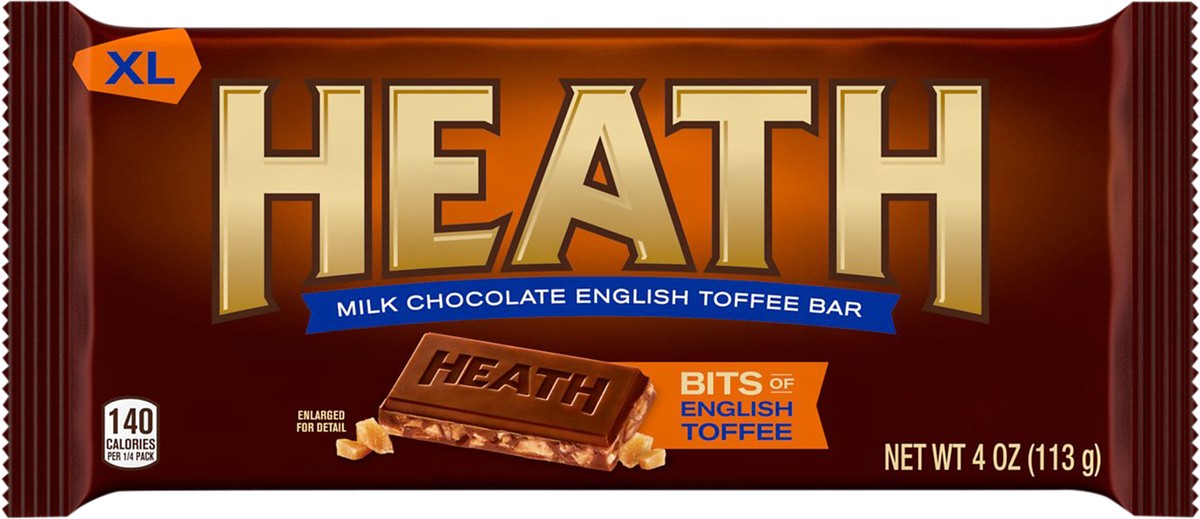 slide 2 of 6, Heath Chocolatey English Toffee XL, Candy Bar, 4 oz (16 Pieces), 4 oz