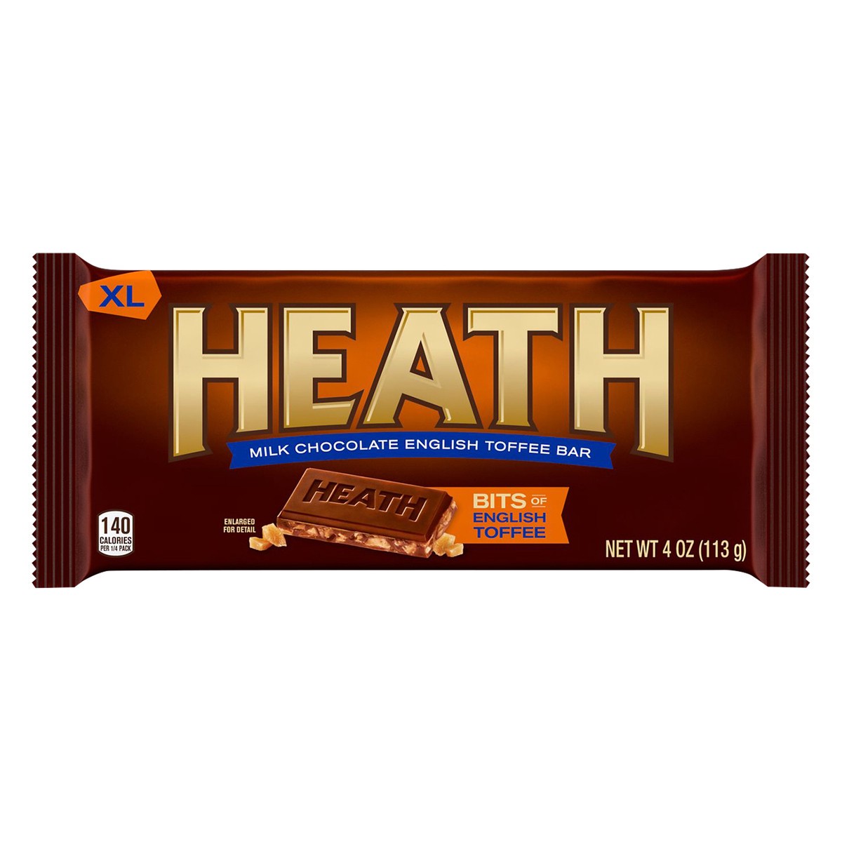 slide 6 of 6, Heath Chocolatey English Toffee XL, Candy Bar, 4 oz (16 Pieces), 4 oz