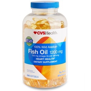 slide 1 of 1, CVS Health 100% Wild Alaskan Fish Oil, 240 ct; 1200 mg
