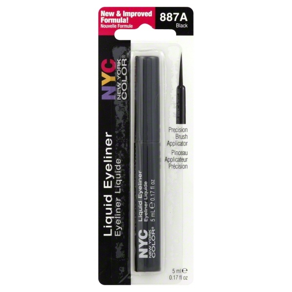 slide 1 of 1, New York Color Liquid Eyeliner, 887A Black, 1 ct