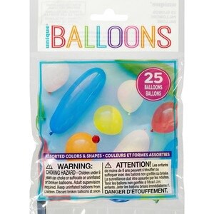 slide 1 of 1, Unique Balloons, 25 ct