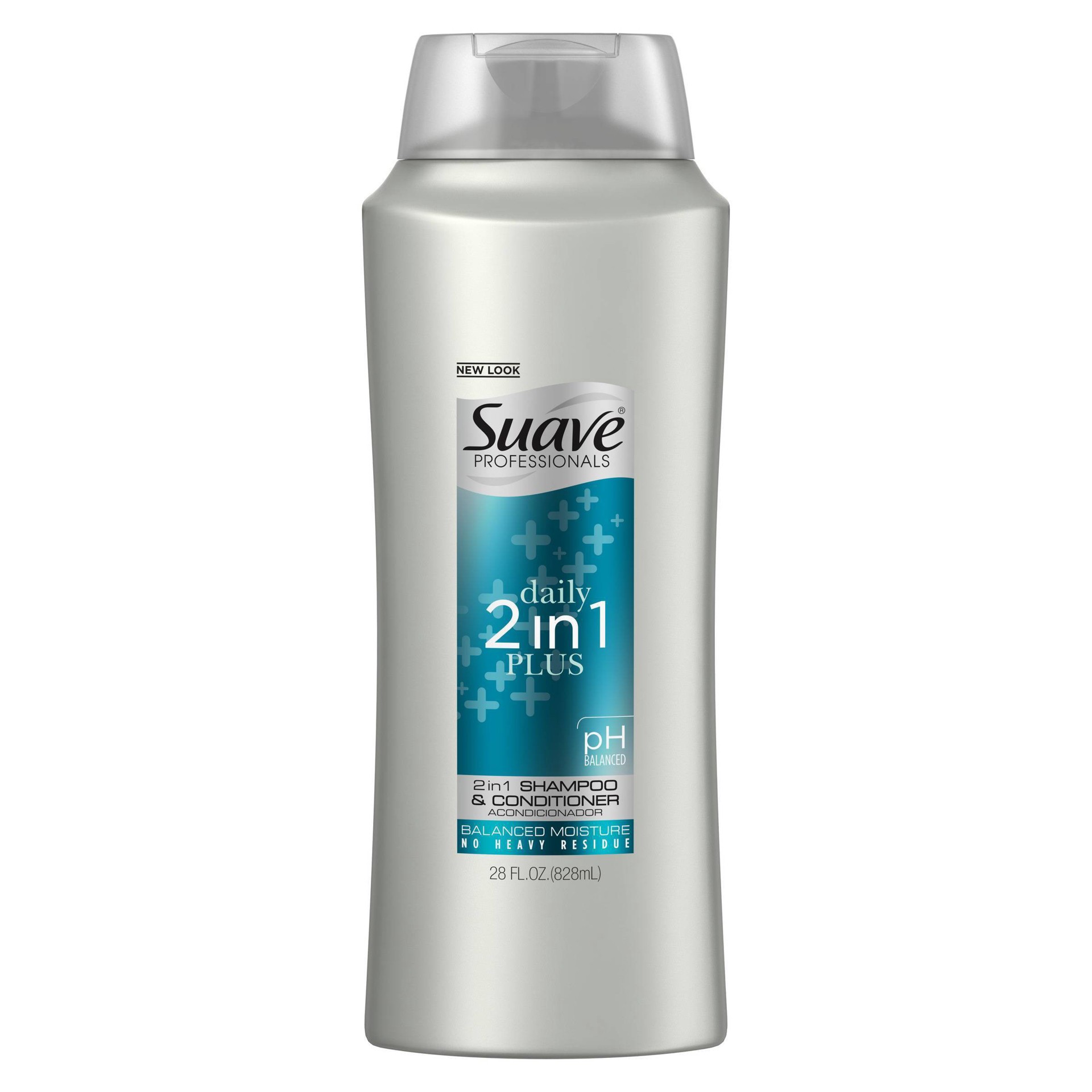 slide 1 of 7, Suave Professionals 2-in-1 Shampoo and Conditioner for Cleansed Hair Daily Plus, 28 fl oz