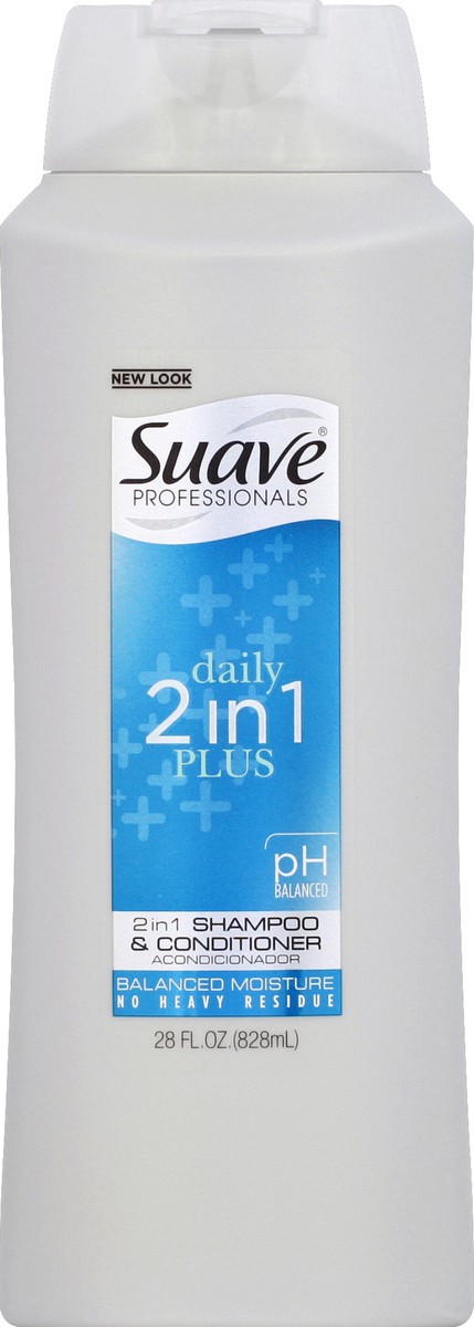 slide 5 of 7, Suave Professionals 2-in-1 Shampoo and Conditioner for Cleansed Hair Daily Plus, 28 fl oz