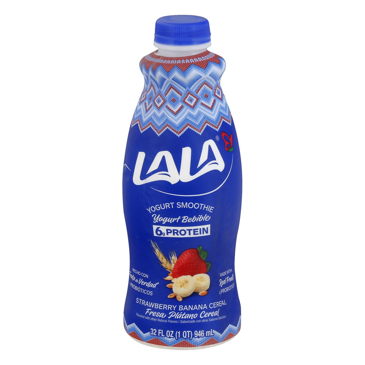 slide 11 of 13, LALA Strawberry Banana Cereal Yogurt Smoothie 32 oz , 32 oz