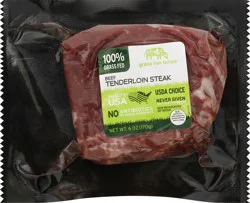 Grass Run Farms Tenderloin Steak Beef 6 oz